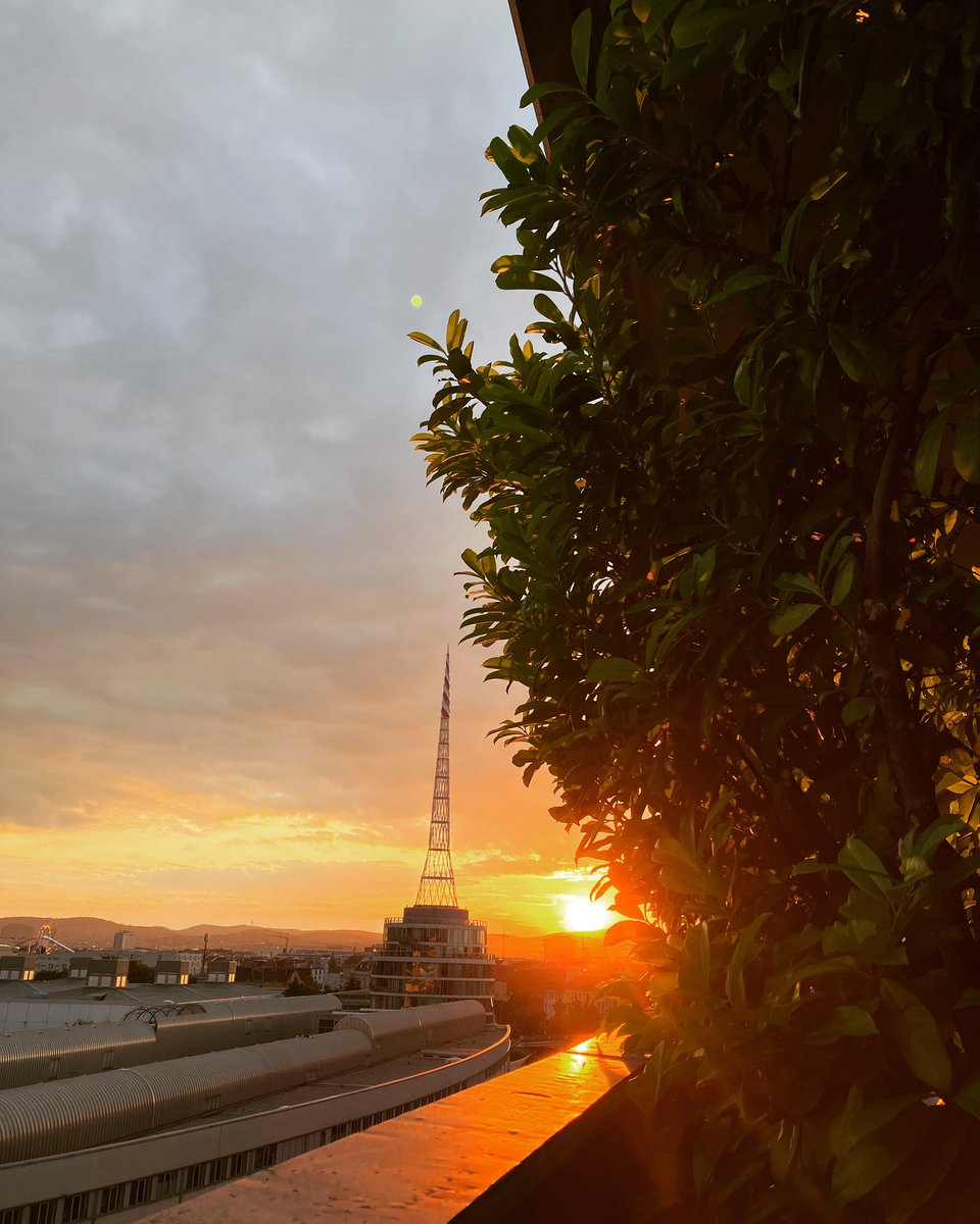sanjinjukic's tweet photo. #sunset #sonnenuntergang #tramonto #vienna #wien #prater #messeturm https://t.co/sk3Sg52IXx