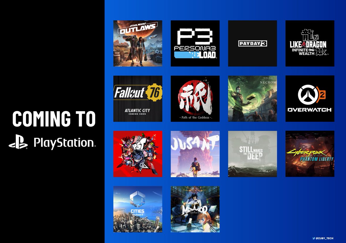 RT @Zuby_Tech: Coming To PlayStation:

#PlayStation #PS5 #PlayStation5 https://t.co/XRookXvvmh