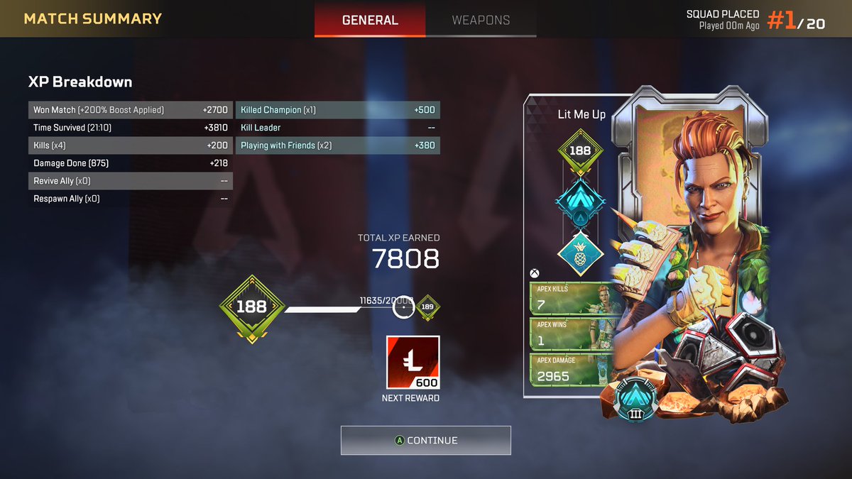 LitMeUp69's tweet photo. @PlayApex do kills and assist not impact any ranked bonus anymore? I haven't got a bonus in over a week. https://t.co/qn3dx4AJiv