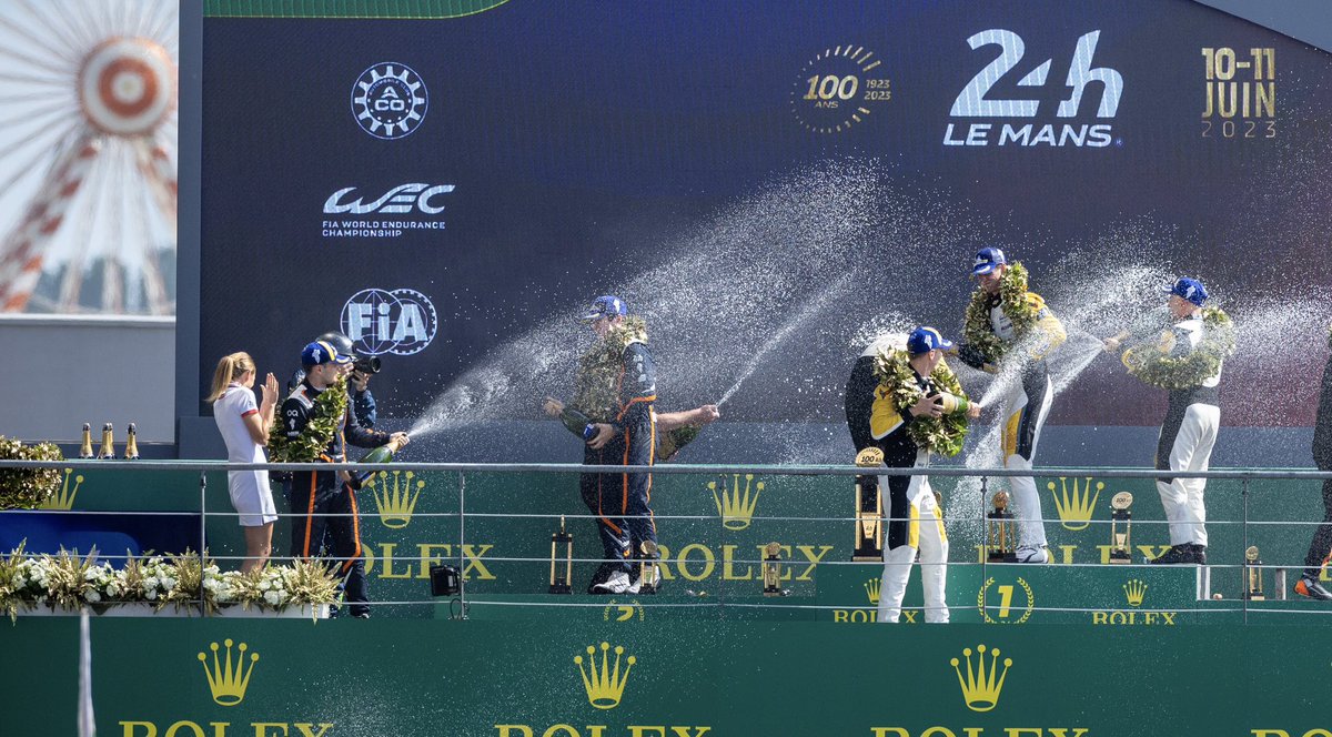 Charlie Eastwood (@ceastwood28) on Twitter photo P2 at Le Mans!! ๐ Amazing to share this special podium with <a href="/michaeldinan1/">Michael Dinan</a> & <a href="/alharthyracing/">Ahmad Al Harthy</a> in their first appearance at the race!
Fantastic job by all of <a href="/OfficialTFSport/">TF Sport</a> to get us through the race!
Also, big congrats to Car 33 ! What a performance ๐๐ป P2 at Le Mans!! ๐ Amazing to share this special podium with <a href="/michaeldinan1/">Michael Dinan</a> & <a href="/alharthyracing/">Ahmad Al Harthy</a> in their first appearance at the race!
Fantastic job by all of <a href="/OfficialTFSport/">TF Sport</a> to get us through the race!
Also, big congrats to Car 33 ! What a performance ๐๐ป