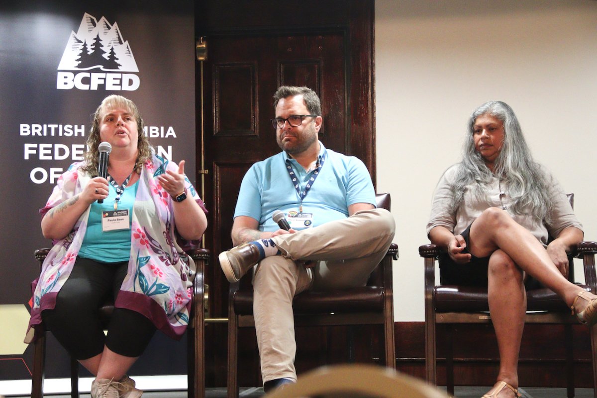 With our conference taking place in Prince George, it was essential we address the takeover of school boards by hardline right-wing trustees. Tina Cousins led a panel of four other people on the front lines of the fight for inclusion and diversity. #BCFEDRC23 #BCLab