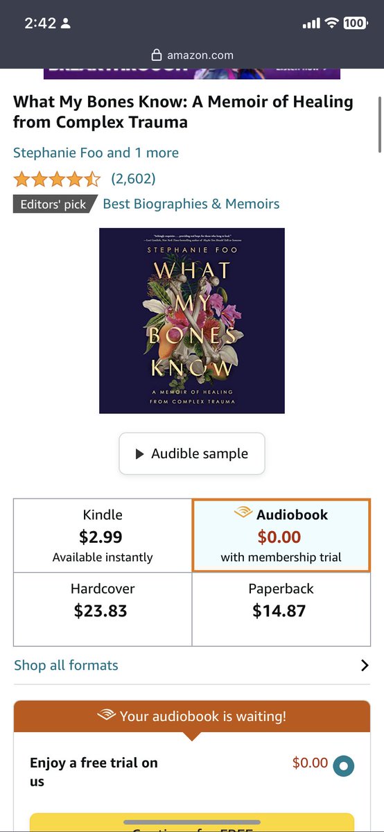TODAY ONLY: super ebook sale of What My Bones Know, my book about healing from CPTSD! Only 2.99!!!! If you’ve been meaning to pick it up but price has been a deterrent, now’s your chance!