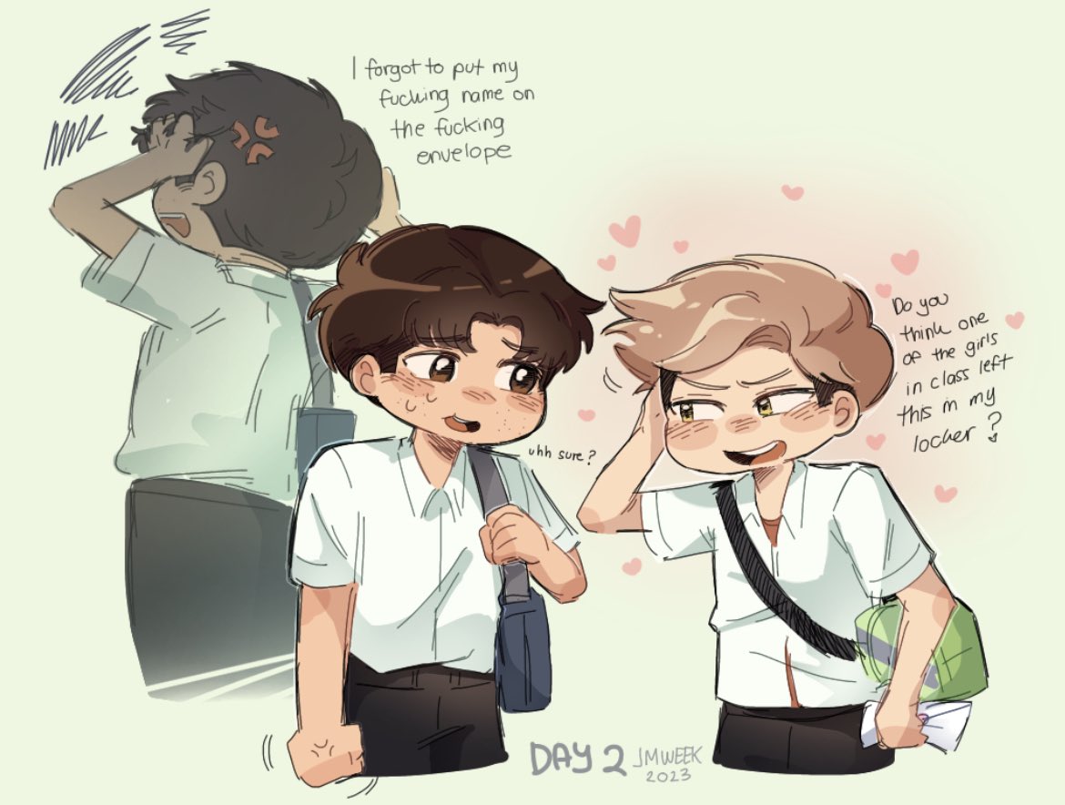 Day 2 of #jmweek23 💌💌💌 
I miss aot jr high #jeanmarcoweek23 #マルジャン #jeanmarco