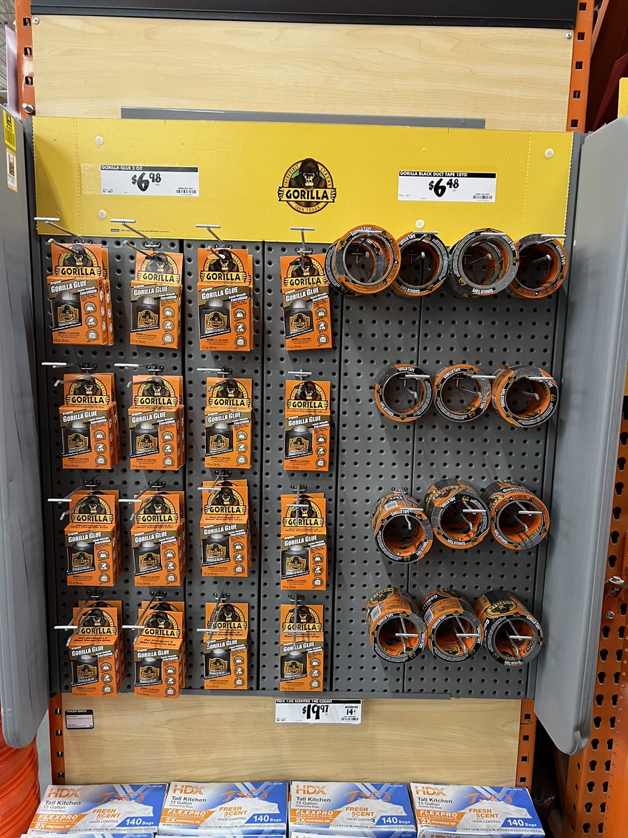 Gorilla impulse side cap featuring 2oz Original Gorilla Glue and Gorilla Duct Tape. Great combo that every customer needs. Thanks MET for great presentation. #gorillatough