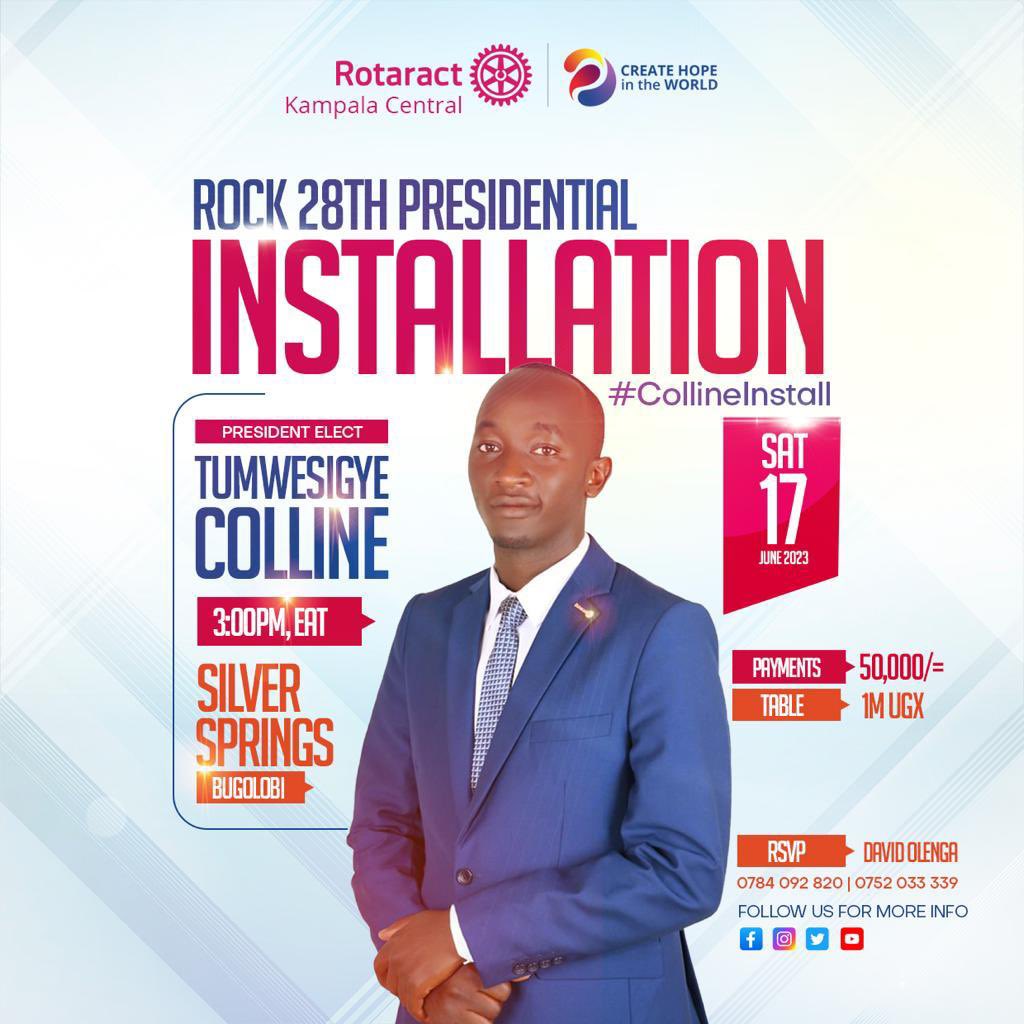 ROCK_Kampala's tweet photo. 🥳Hello Partners in service🥳
All roads lead to Silva Springs Hotel for the installation of Hopeful president @CollinexT on 17th-July-2023.
Don’t miss the grooves 🎶🎼🎧 from @DjayGuanz and the Karma Band🎸🎷🎺
#collineinstall
#28throckinstallation
#rockprteam https://t.co/esquo4QeyD
