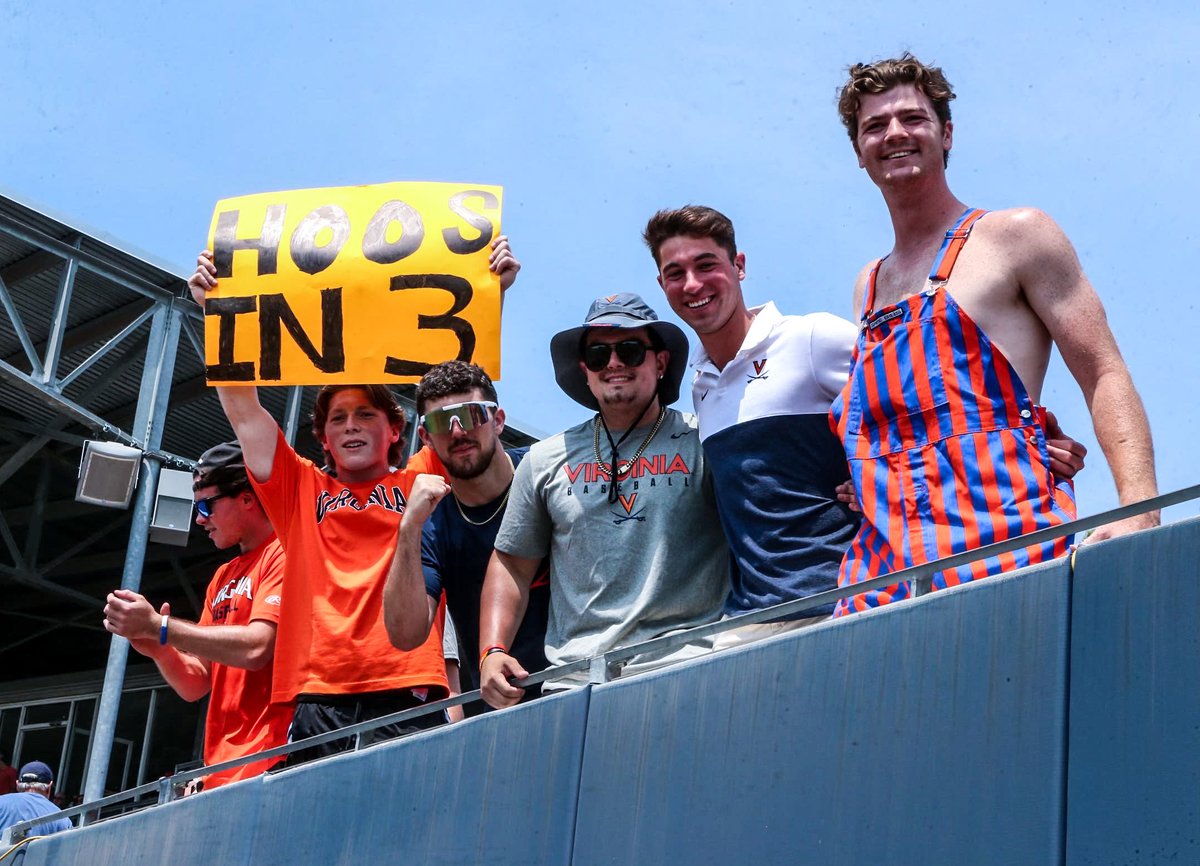 JeffWhiteUVa's tweet photo. Kudos to these @UVABaseball die-hards, who clearly were onto something when they broke this sign out before Game 2 on Saturday. See you in Omaha! https://t.co/KarquSlLlh