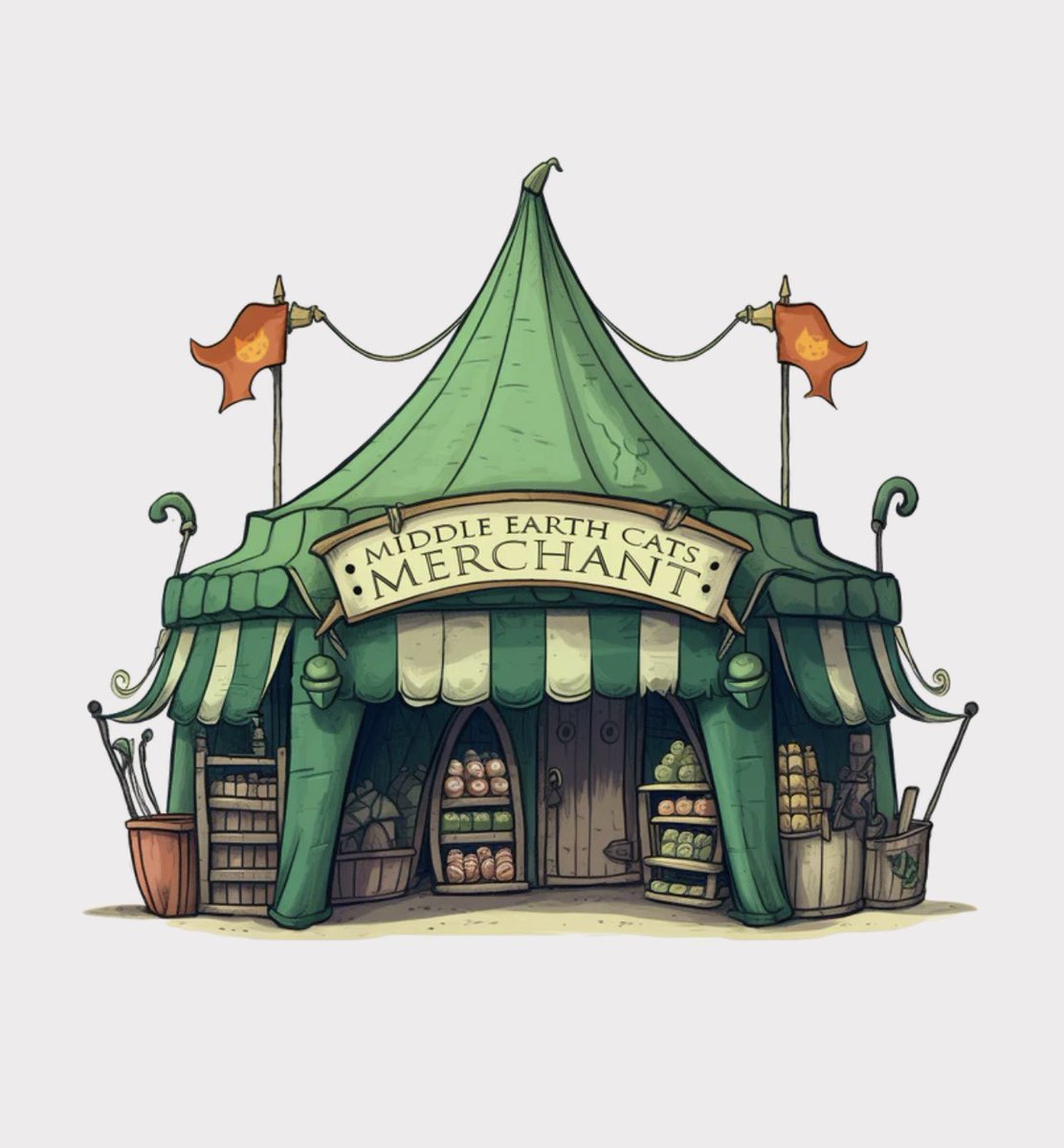 Psst! Need some Web3 NFT Merch???
Look no further! Treat yourself with some tasty <a href="/MiddleEarthCats/">Middle Earth Cats 🌋</a> goodies! 🛍️😻

Start reppin’ Middle Earth! 💚