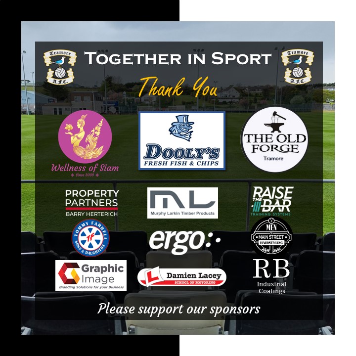 𝟮𝟬𝟮𝟮/𝟮𝟯 𝗝𝘂𝗻𝗶𝗼𝗿 𝗦𝗲𝗰𝘁𝗶𝗼𝗻

Now our season has finished we would like to thank those who came on board with our Premier team this season to help with Matchday Sponsorships &amp; Training/Playing kit. 

 Please support our sponsors.