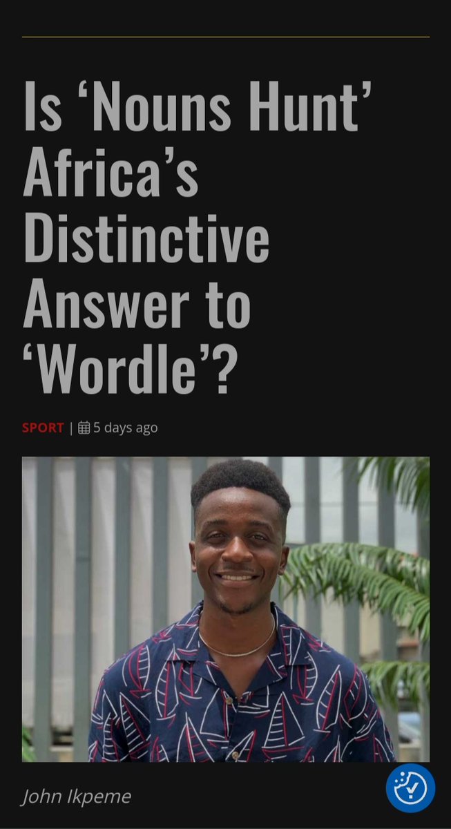 gamingweek1117's tweet photo. Is ‘Nouns Hunt’ Africa’s Distinctive Answer to ‘Wordle’?

@ikotibokAK 
@THISDAYLIVE 
@johnikpeme_ 
@dreal_iykebede 
@zynga https://t.co/OoVQbxmlum