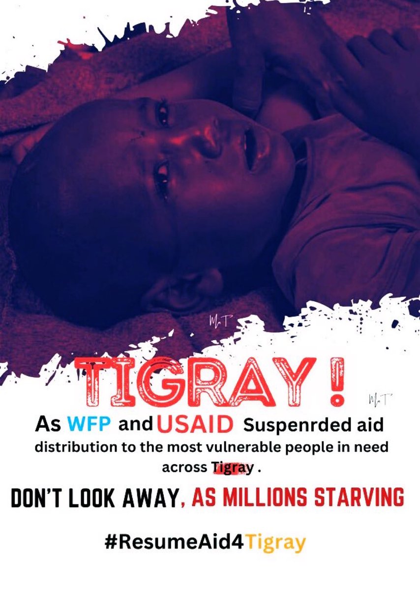 The @WFP @WFPChief @SamanthaJPower MUST take action to end the suspension of humanitarian aid into Tigray . The children of Tigray are suffering and must not be forgotten. #ResumeAid4Tigray #Justice4Tigray

@UN @mbachelet @UN @UNReliefChief @volker_turk @SecBlinken