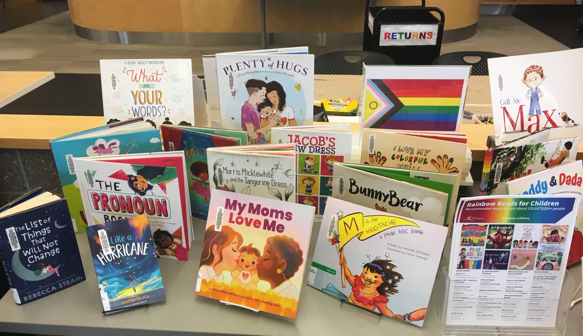wpglibrary's tweet photo. Pride is for people of all ages! Visit the children's section at the Harvey Smith Library during the week to check out our display of just some of our 2SLGTBQIA+ picture and chapter books.

For branch hours, visit:
https://t.co/cY5wKo1I9r

#pride https://t.co/iIZF81Fluh