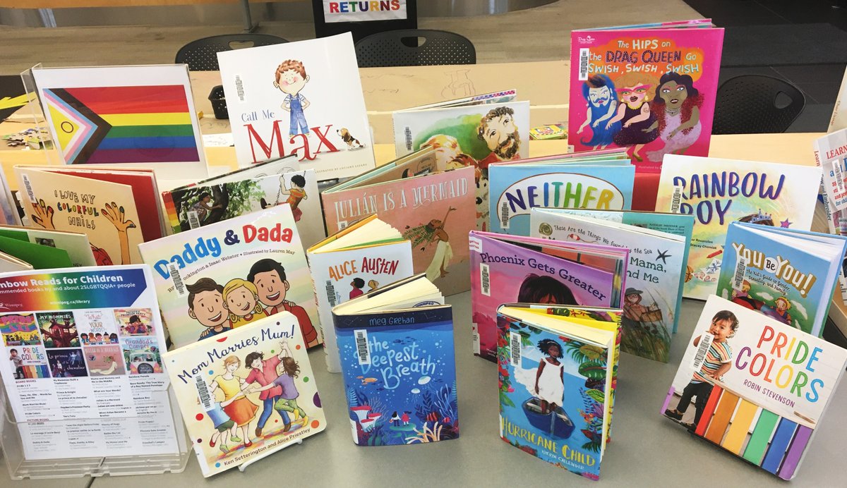 wpglibrary's tweet photo. Pride is for people of all ages! Visit the children's section at the Harvey Smith Library during the week to check out our display of just some of our 2SLGTBQIA+ picture and chapter books.

For branch hours, visit:
https://t.co/cY5wKo1I9r

#pride https://t.co/iIZF81Fluh