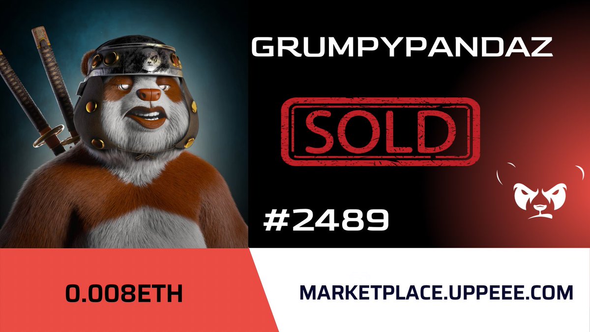 Grumpy_Pandaz's tweet image. Enjoy 0% creator/platform fees. 

Check out: marketplace.uppeee.com 

#NFT #NFTCommunity #GrumpyPandaz