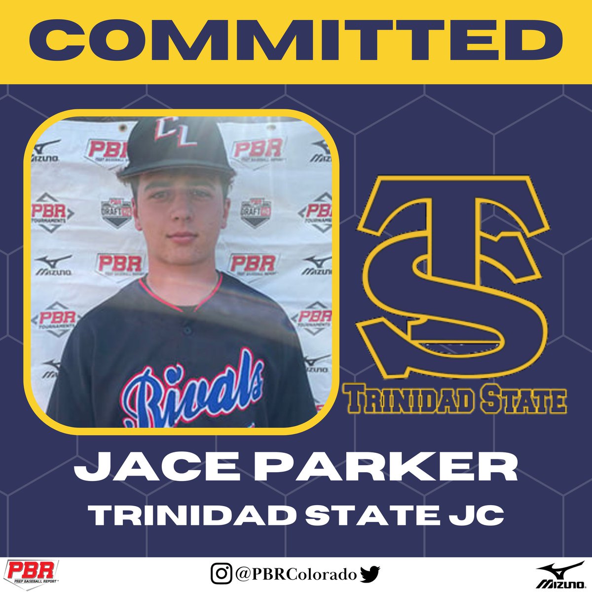 PrepBaseball_CO's tweet photo. 🚨𝐂𝐎𝐌𝐌𝐈𝐓𝐌𝐄𝐍𝐓 𝐀𝐋𝐄𝐑𝐓🚨

‘23 RHP/1B Jace Parker (Wiley HS) has announced his commitment to Trinidad State JC. 

@tsjcbaseball https://t.co/A4hCho2dNV