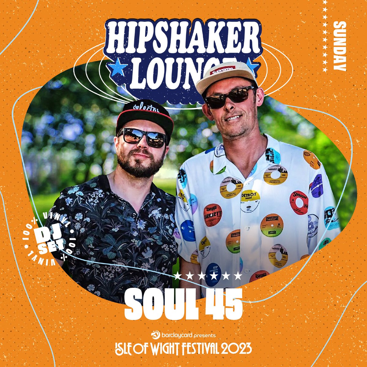 More great DJs at Barclaycard presents the @IsleOfWightFest 2023 … on Saturday night we’ve got legendary Indie duo @CHAOSclub DJs with their trademark ‘Indie & Britpop Classics’ … Sunday it’s @soul45djs and their renowned ‘Maximum Funk & Soul’ set!!

#BarclaycardxIOW
#IOW2023