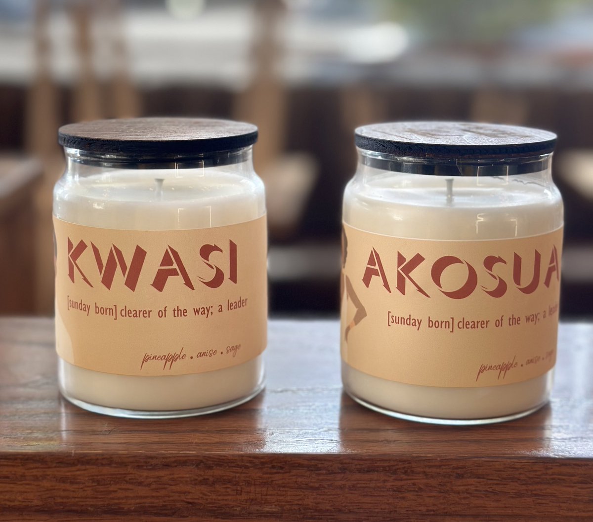 kaneacandles's tweet photo. #SUNDAYBORN | The Soul Collection is here! We are kicking off with Akosua 😉 &amp; Kwasi, who are known to be leaders &amp; clearers of the way. The Sunday Soul KANEA is a sweet &amp; strong mix of pineapple &amp; sage. As the week goes on, we will drop each new scent on its respective day! https://t.co/Ymp9ieUu5n