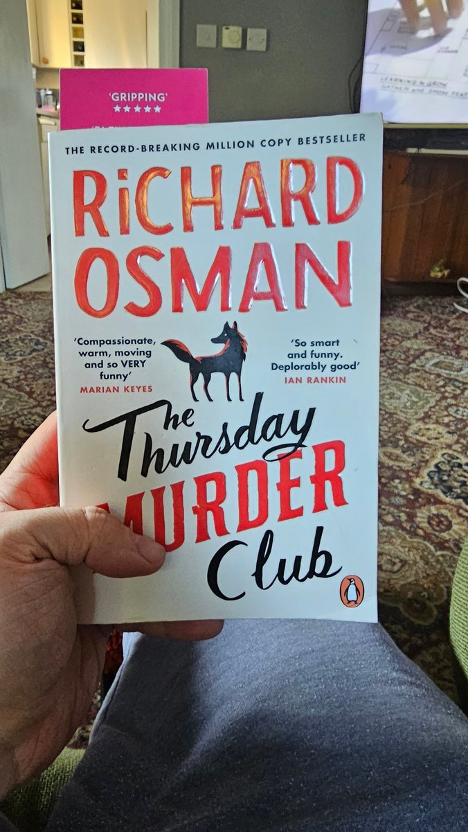 It's finally happening! I've put it off long enough 😅 I know I'm going to love it! #thursdaymurderclub #BookTwitter #WeekendRead