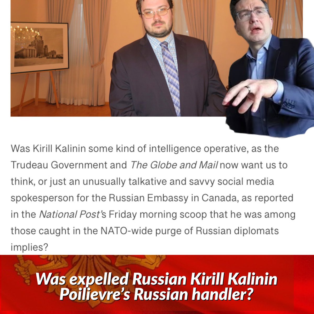 Will Poilievre dare to undergo a polygraph to get Top Secret clearance? 🚩🇷🇺🇷🇺🇷🇺