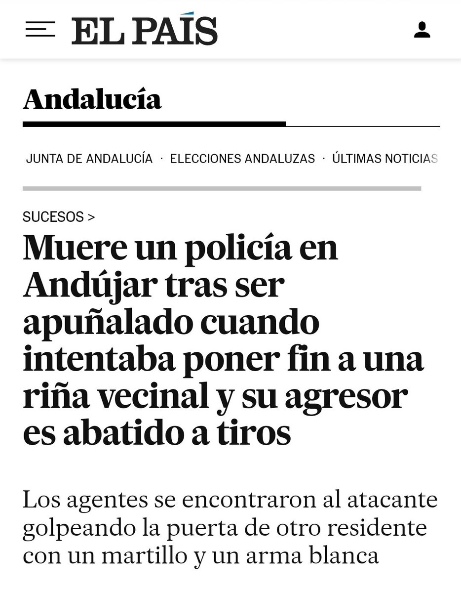 Por no disparar, un policía ha sido asesinado por un desgraciado. Tienen que cambiar las leyes sí o sí. La policía está sometida a un exceso de control, muchísimo mayor, que los propios delincuentes.