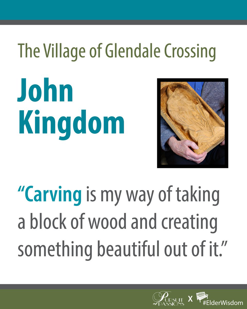 'Carving is my way of taking a block of wood and creating something beautiful out of it. It's a feeling of accomplishment and pride that I can't quite put into words.' – John Kingdom

#ElderWisdom #WoodCarving #Arts #CreativeArts #LdnOnt