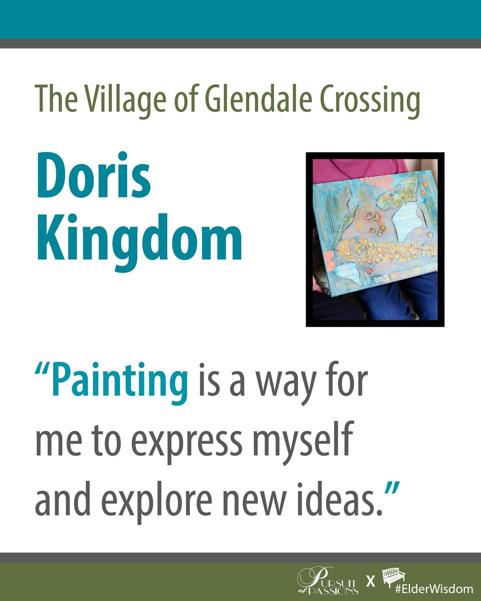 'Painting is a way for me to express myself and explore new ideas. It's exciting and challenging, and I love discussing my work with others.' – Doris Kingdom

#ElderWisdom #Painting #CreativeArts #MixedMedia #LdnOnt