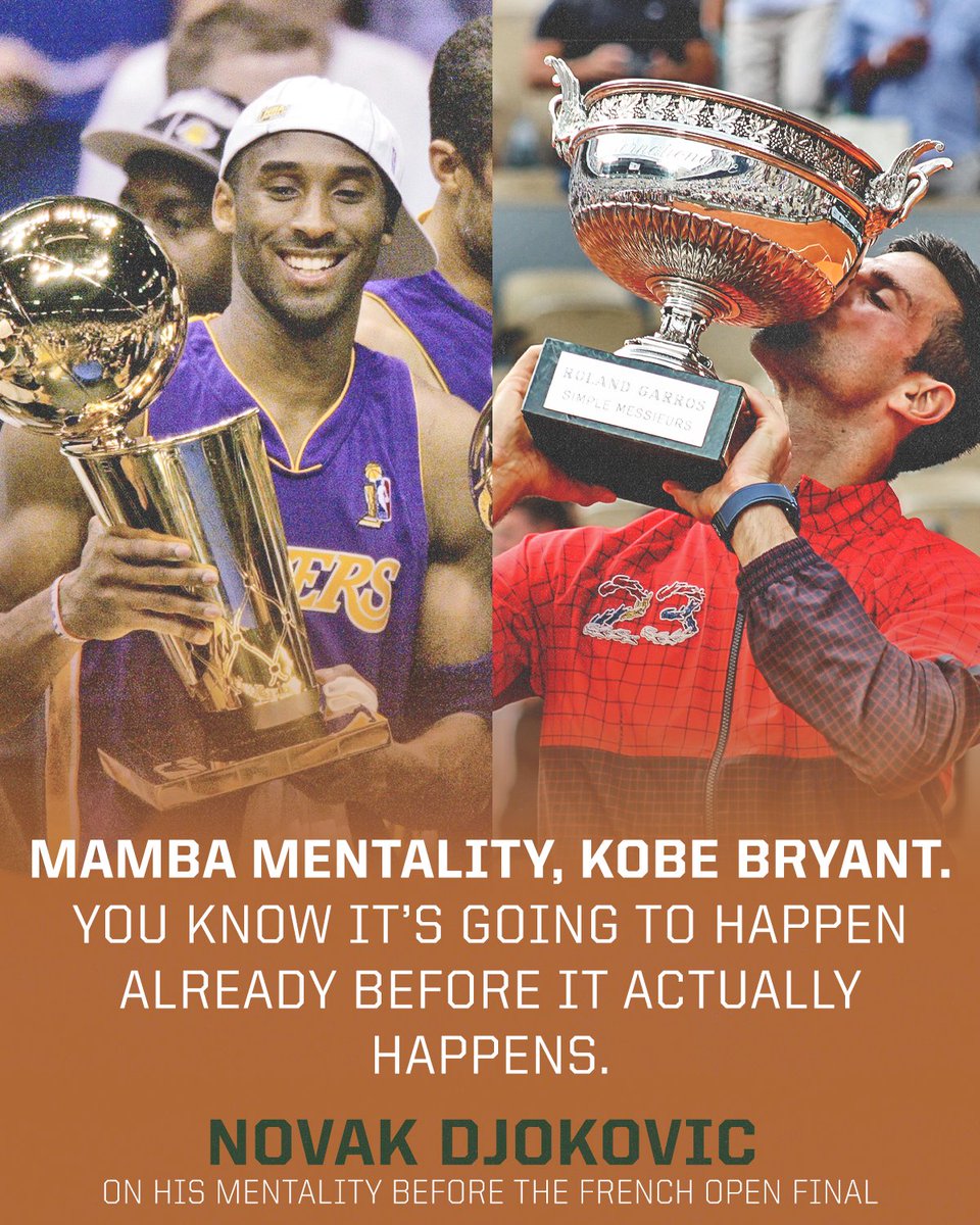 Novak Djokovic credited Kobe Bryant after his historic win at #RolandGarros.

The Black Mamba’s legacy lives on. 🐍