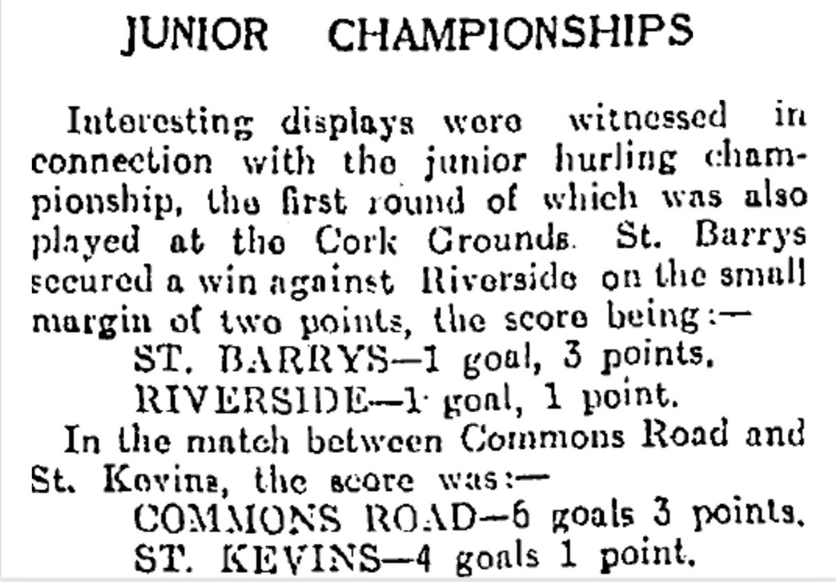 Cork Hurling History 🔴⚪️ on Twitter "There were also two matches in