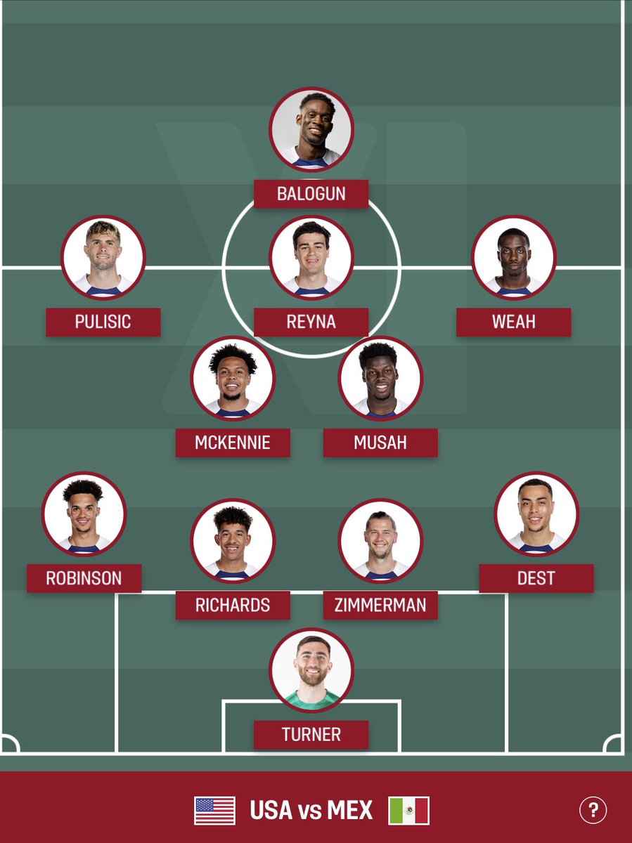 🚨 The USMNT played UPSL side Flash FC in a close door friendly yesterday, ending in a 4-0 win. 

Reyna scored 2, Balogun and Booth scored as well per @USMNTTAKES 

This was the formation used: Pulisic and Turner(?) 👀 

#USMNT #eltri #LLLtri #NationsLeague #Concacaf #Balogun