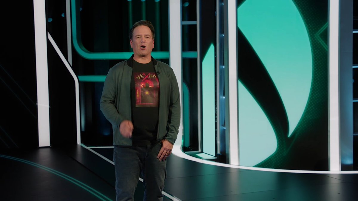 iSaleSingles's tweet photo. I feel like there's something behind @XboxP3 (Phil Spencer) wearing a #Hexen shirt on the #XboxShowcase ??? 🤔
#HexenGame https://t.co/rHm8FXuaBY