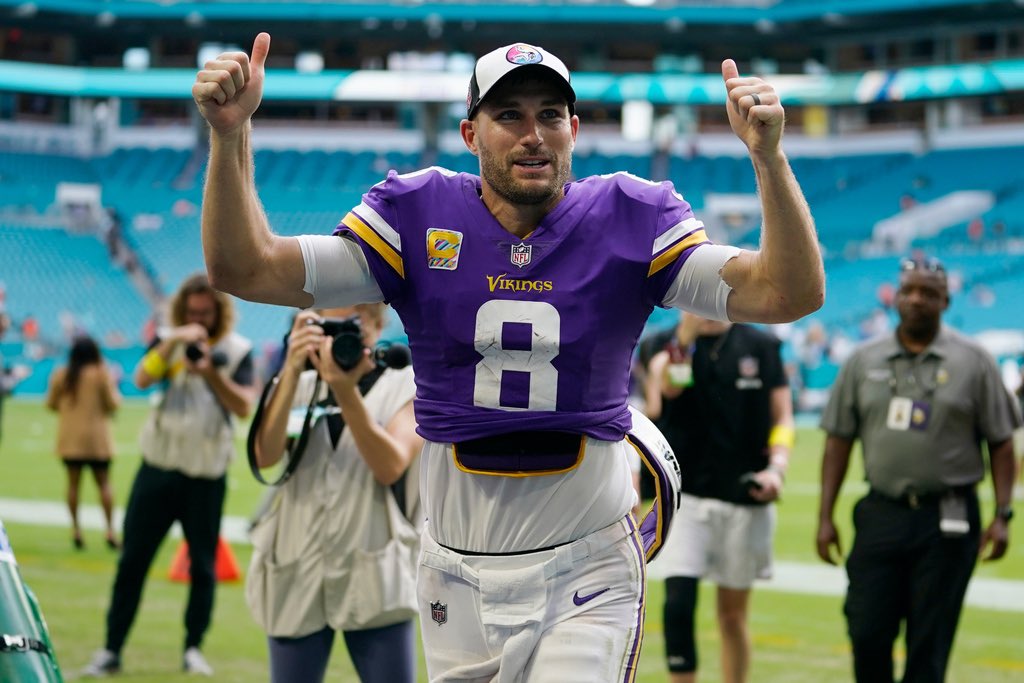 Is #Vikings quarterback Kirk Cousins a Hall of Famer already? He is criminally underrated…

-4x Pro Bowler
-37,140 Passing Yards
-2015 Most Improved Player 
-252 touchdowns 
-8 straight seasons with 25 TDs+ (5th player ever)
-66.8 career completion percentage
-NFL completion…