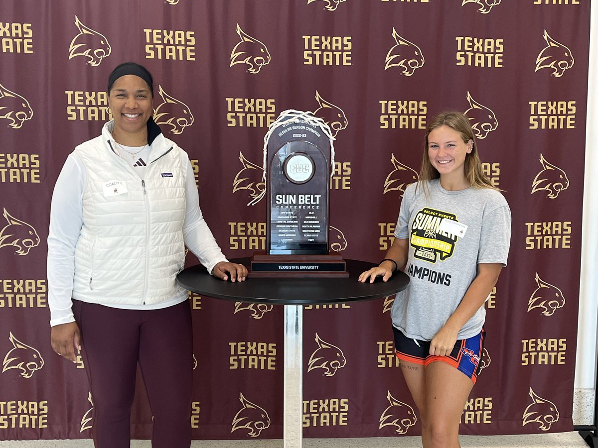 OPBallin24's tweet photo. Had a GREAT camp @TXStateWBB it was highly intense, worked up a big sweat. Loved how they focused on fundamentals &amp; feedback! Definitely grew my game in these couple hours. Thank you coaches and players! 
@Coach_Z_Antoine @CoachJericka @coachxnessa @HigherGoalsHoop
@kristinlcole https://t.co/MB2IVsQP6V
