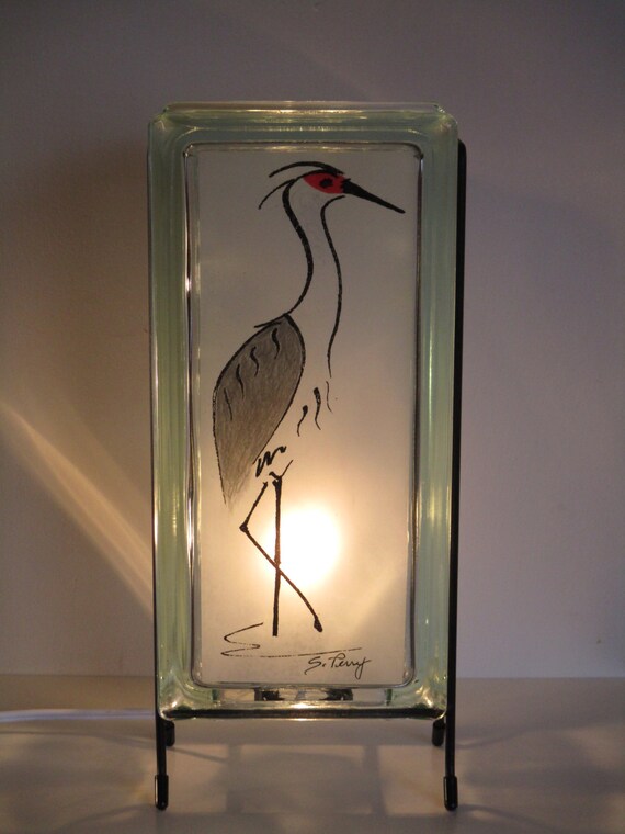 Sand Hill Crane Lighted tinyurl.com/2qd6tftg via @EtsySocial #homedecor #retro #Sandhillcrane #cranes