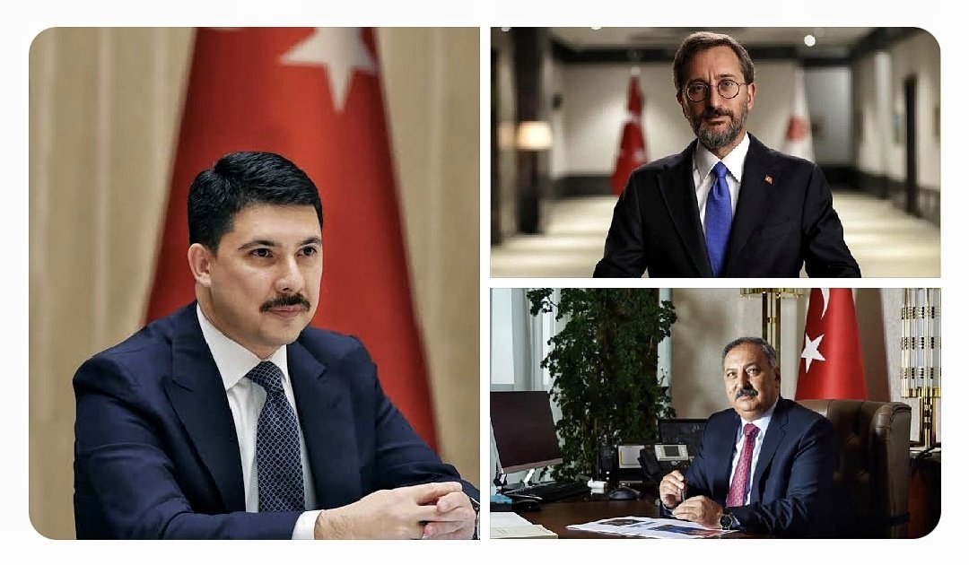 Cumhurbaşkanımız <a href="/RTErdogan/">Recep Tayyip Erdoğan</a>’ın tensipleriyle;

Cumhurbaşkanlığı Özel Kalem Müdürlüğü’ne atanan <a href="/hasandogan/">Hasan Doğan</a>'ı

İletişim Başkanlığı’na atanan <a href="/fahrettinaltun/">Fahrettin Altun</a>’u  

İdari İşler Başkanlığı’na atanan @MetinKiratli01’yı tebrik ediyor, 

Görevlerinde başarılar diliyorum.