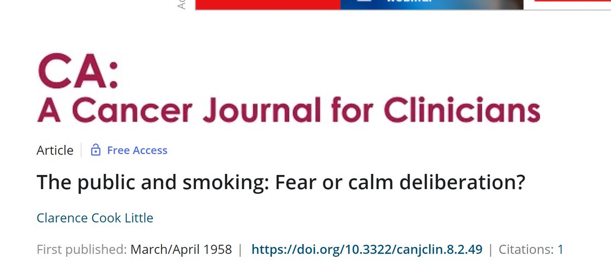 Ever wonder, how did we get to this place where clinicians and scientists discourage people from taking basic health precautions, like wearing #N95 masks or running #HEPA filters to deal with wildfire smoke?

Look no further than the tobacco industry's historical playbook.

1/6