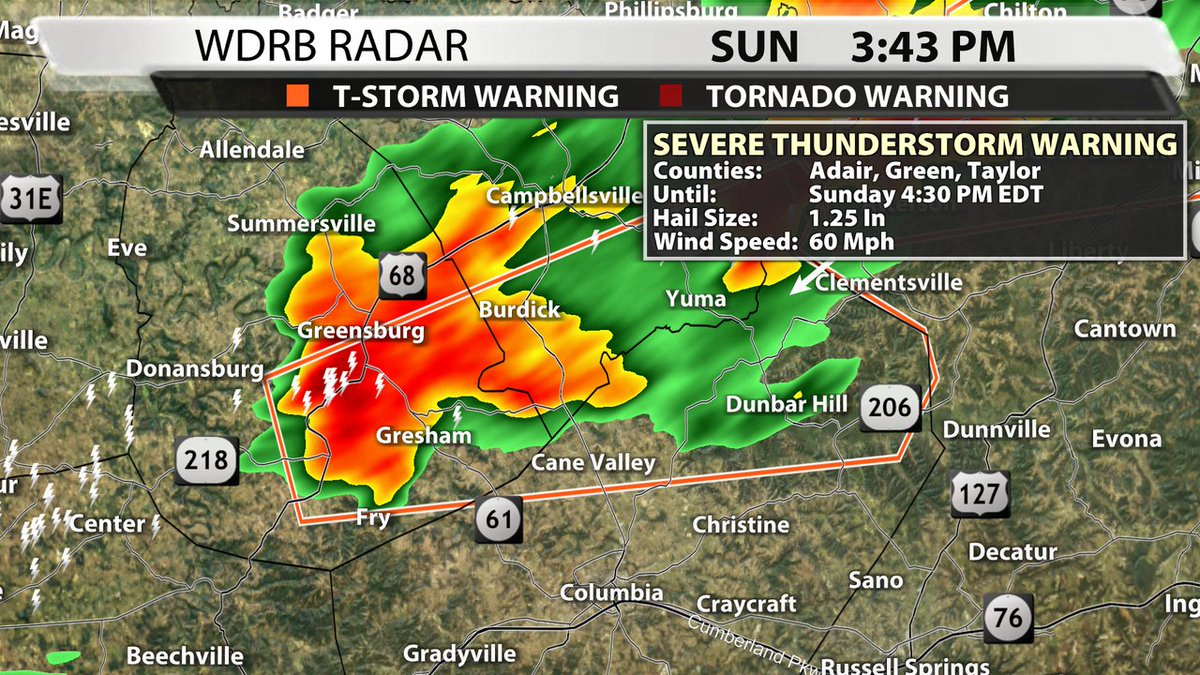 Marc Weinberg on Twitter "A Severe Thunderstorm Warning has been