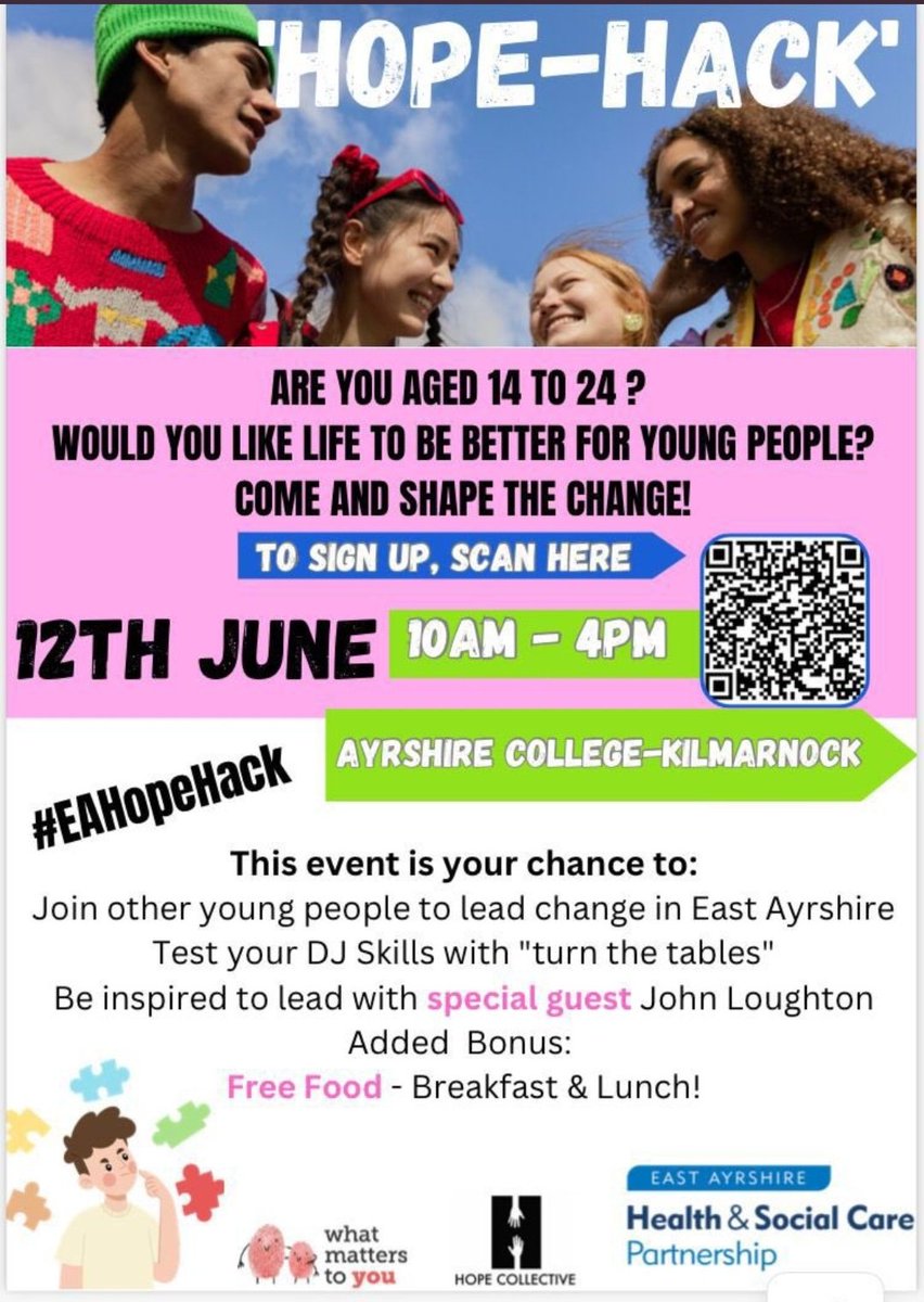BUZZIN to be speaking at Scotland's next #HopeHack tomorrow in Kilmarnock! Hundreds of young people, amazing agencies & changemaker partners!

LETS BUILD A CULTURE OF HOPE - YOUTH DO THAT BEST!