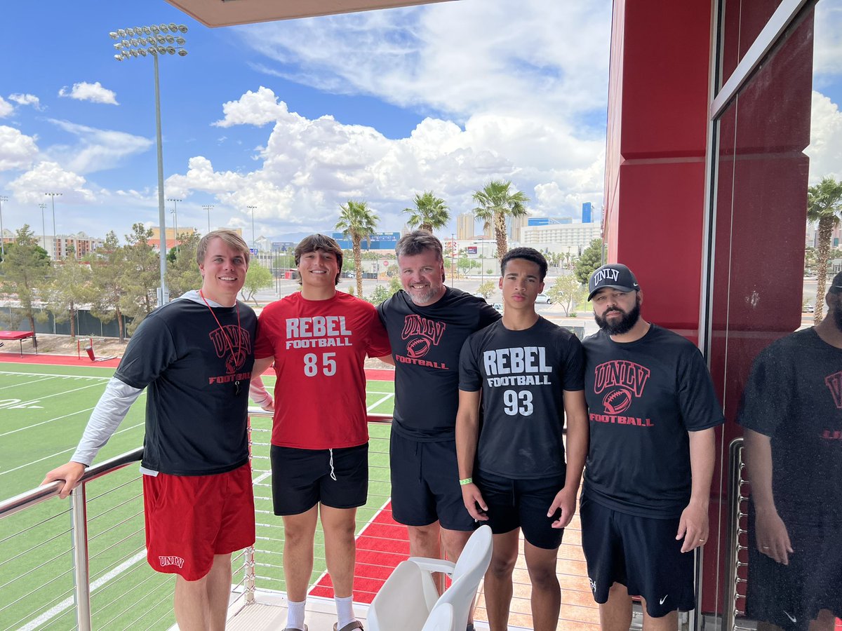 Extremely grateful to announce that I have received an offer from <a href="/unlvfootball/">UNLV Football</a> . Thank you to <a href="/VanceVice/">Coach Vance Vice</a> <a href="/Robbie1Bell/">Robbie Bell</a> <a href="/Coach_LawsJR/">Anthony Laws Jr</a> <a href="/Coach_Odom/">Barry Odom</a> <a href="/Coach_MHansen/">Miles Hansen</a>