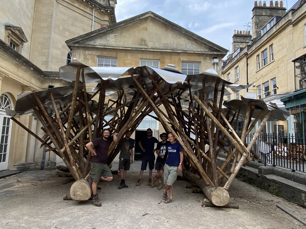 Forest Canopy for our Community Kitchen @forestimaginatn working with @BathRefugees @JamiesFarm #DemuthsCookerySchool @FoodCycleBath & for the whole community thanks to the amazing team @Piers_Taylor @invisiblstudio @UniRdg_Arc