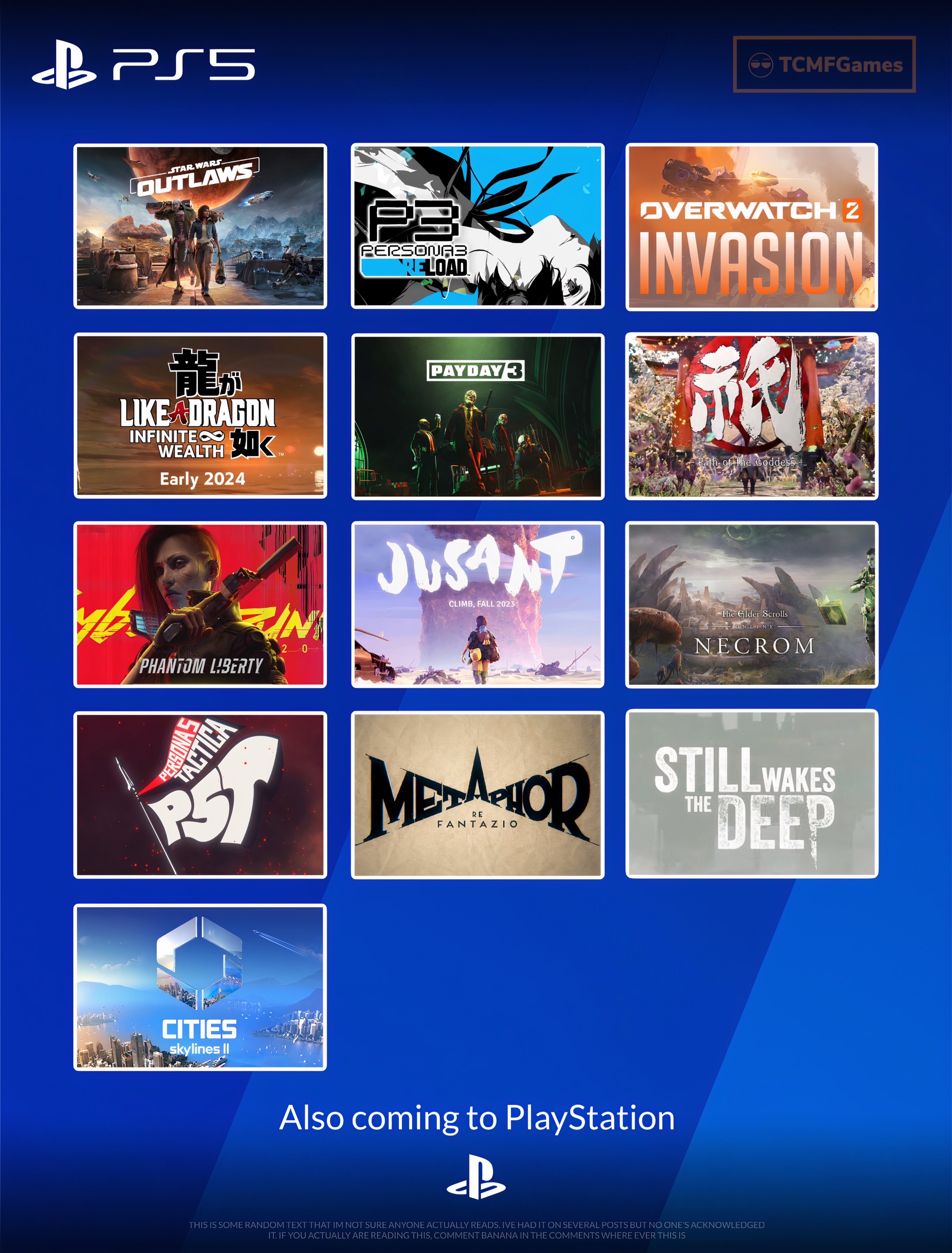 TCMFGames on X: A good chunk of the Xbox Showcase titles will be coming to  PlayStation 👀 - PS5