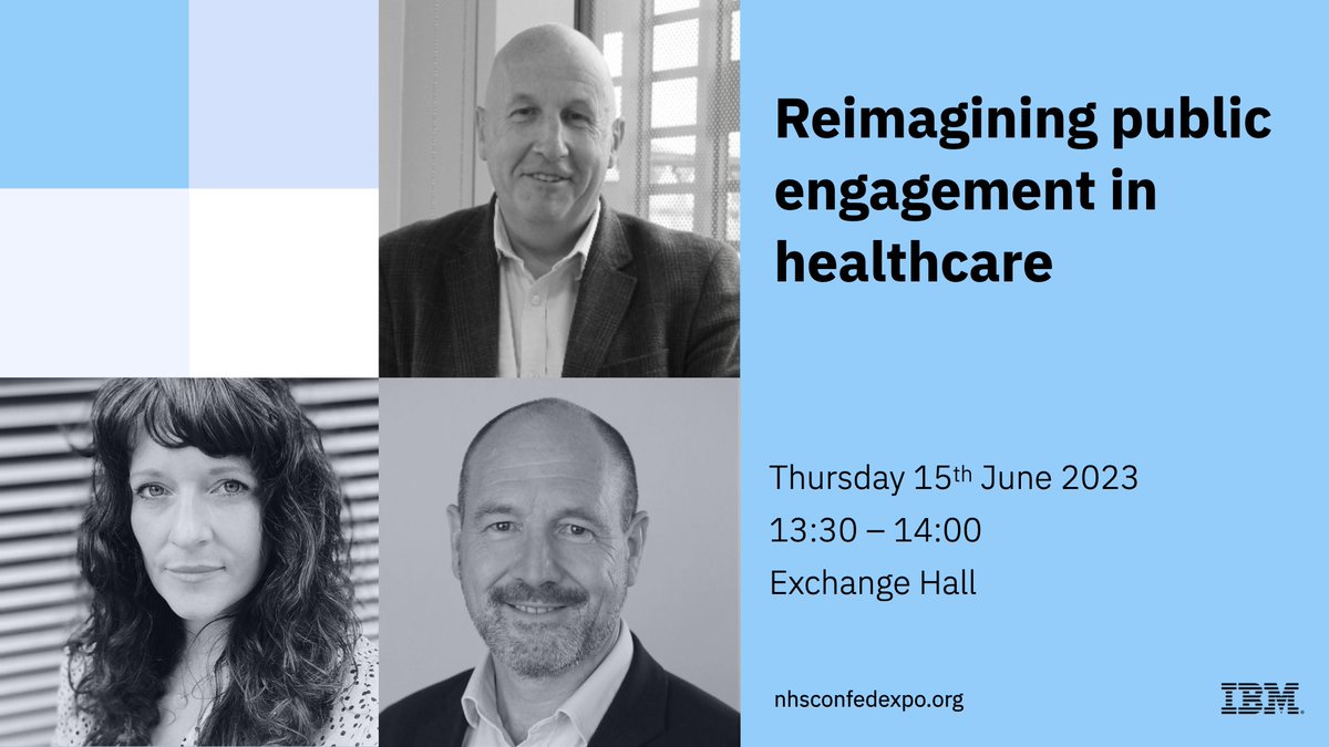 Kermanjasavala's tweet image. Join us at #NHSConfedExpo for an exciting panel discussion on reimagining public engagement in healthcare. Don’t miss out on this opportunity to shape the future of healthcare engagement! 📌 Add this event to your calendar:  ibm.biz/reimagine #IBMConfed23 #IBMUK #Healthcare