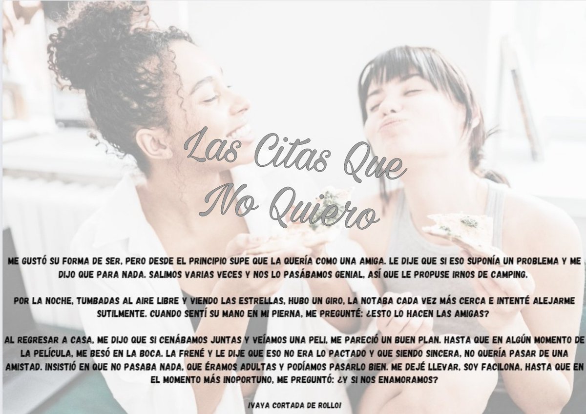 Yo quería ser su amiga.

#LasCitasQueNoQuiero #BolloDrama #CitasDesastrosas #Wapa #ChicaBuscaChica