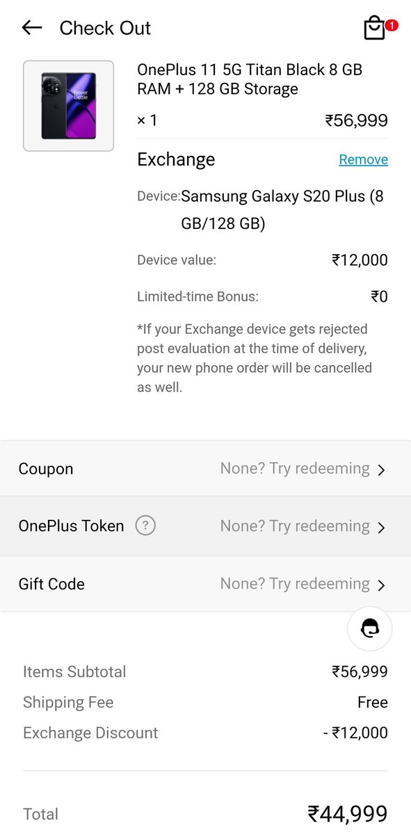romamohapatra14's tweet image. 1Plus customer care gave soltn to purchase the same item again at 44999/-. Why shld I purchse the same item with additional Rs.10k. Is this a kind of SCAM..! This is how 1Plus treats their Customer!Becoz of there own partner's fault they r asking ME to pay!!#navnitnakra @PeteLau