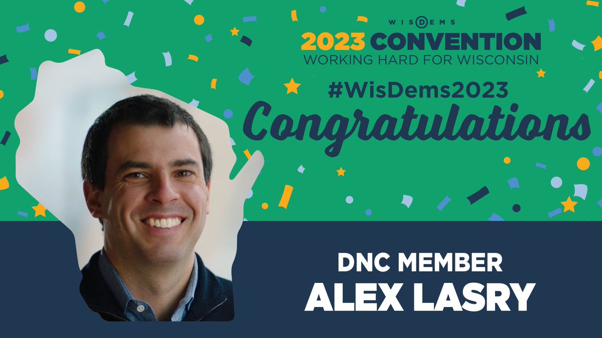Congratulations to @AlexLasryWI on his election as our new @TheDemocrats Representative! #WisDems2023