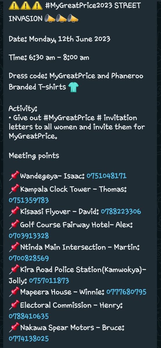 Ainomugishaval1's tweet photo. ME:CLOCK TOWER
where is your spot tomorrow as we mess up the streets tomorrow for the up coming event of women being transformed by grace
#MyGreatPrice2023
#StreetInvasion https://t.co/18l3tHAWNE