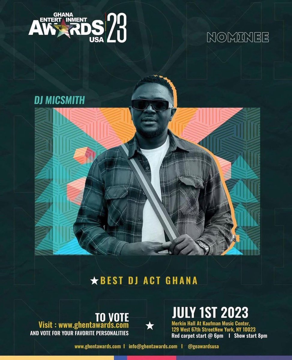 DenkyiraKay's tweet photo. My Don, @DjMicSmith bagged a nomination for #GhanaEntertainmentAwardsUSA
Kindly vote for him.
#ShutDownKing https://t.co/OMfBaegAhJ
