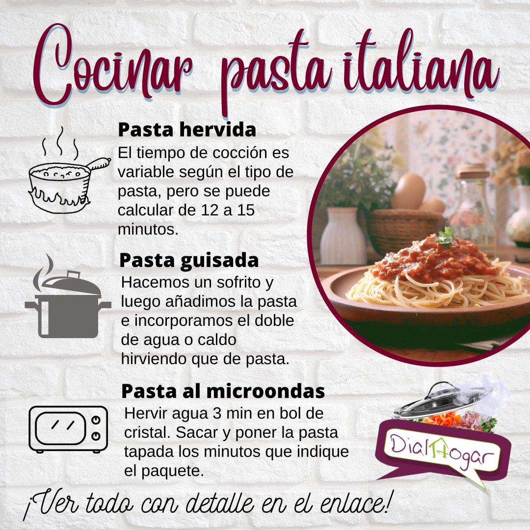 Cocinar pasta> dialhogar.es/cocinar/como-c…
