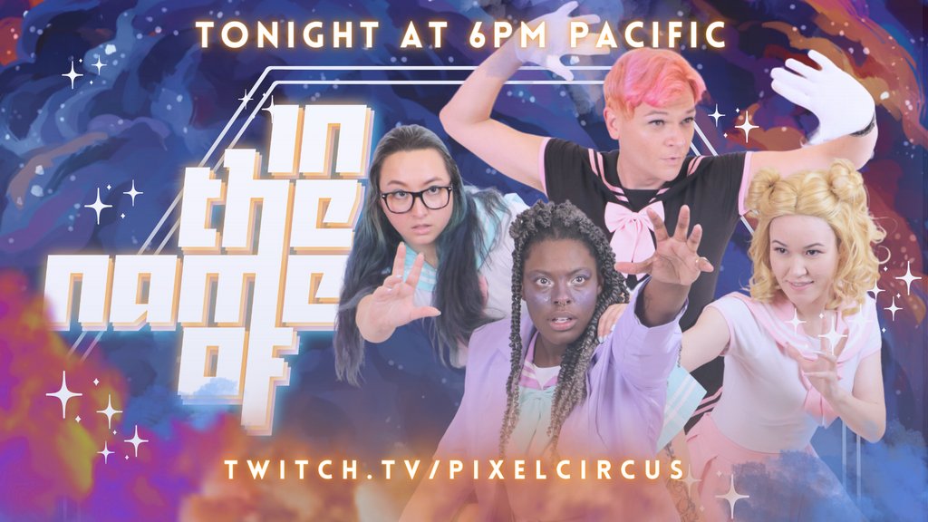 ThePixelCircus's tweet photo. 🌈TONIGHT @ 6PM PDT IS THE EPIC FINALE OF #INTHENAME OF! What will happen to the Rainbow Rollers? 

Join the Discord to discuss theories for the Finale! https://t.co/nOI0WiGCXq

@Xanderrific  @HapaBarbarian  @NotSaige  @blackgirlmage @Bitterthorne_  @EvilHatOfficial https://t.co/k3JwsW5w5X