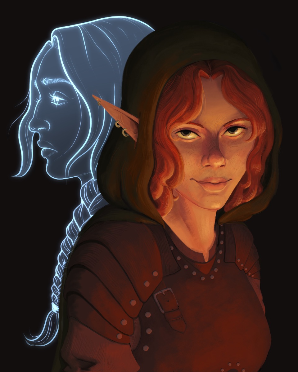 jolkiens's tweet photo. head full of ghosts tonight, have i gone insane? #DnDcharacter #ocart 
#ArtistsOfTwitter https://t.co/hSSToPR1He