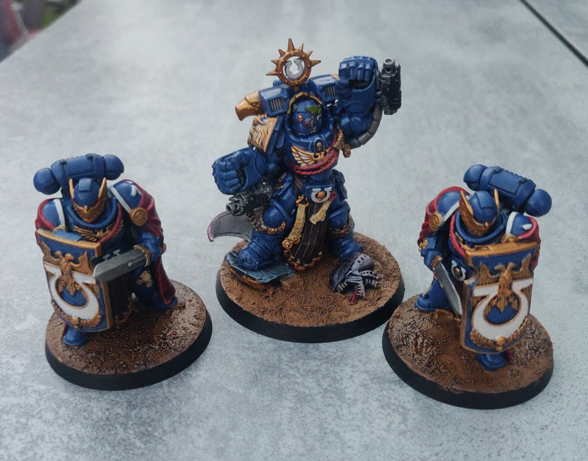 WH40k_Chris's tweet photo. @wepaintmini Got these finished today and plan on going Ultramarines with Leviathan. Back to Ultras after a break since 3rd edition. https://t.co/FpS8MBnsbn