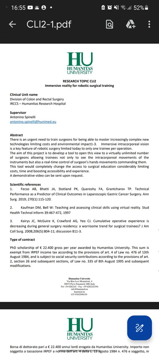 nlavellaneda's tweet photo. To all colorectal-interested colleagues in @latamccr, opportunity! Funded clinical PhD op in @HumanitasCRS with the 1 @AntoninoSpin .
Strong opportunity to improve your career, thanks for sharing!
https://t.co/nxqu63B6CC

@pakotze @SWexner @juliomayol @SurgJournal @PipeCabreraV https://t.co/XYVaZPeYJ7